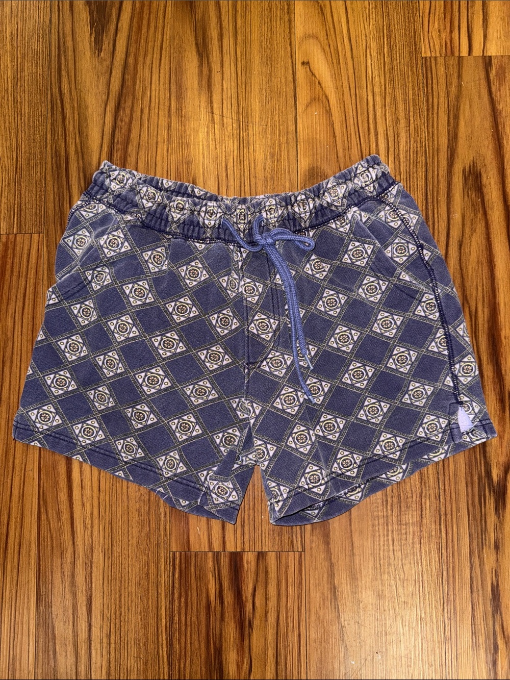 Urban Outfitters Purple Geometric Drawstring Athletic Shorts
